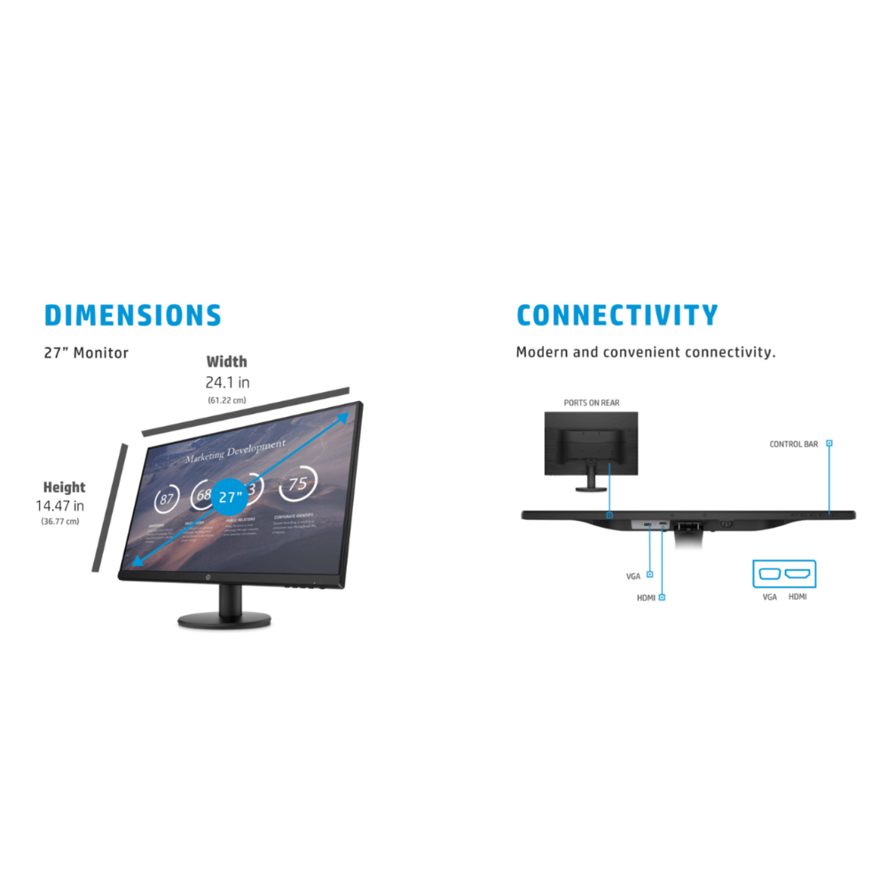 Hp P27v G4 Monitor - Image 2