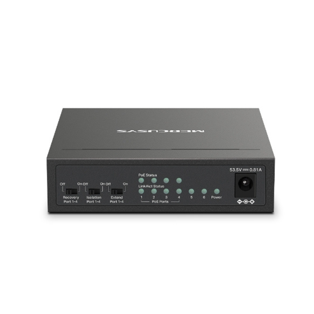 MERCUSYS MS106LP 6-Port 10/100Mbps Desktop Switch with 4-Port PoE+ - Image 2