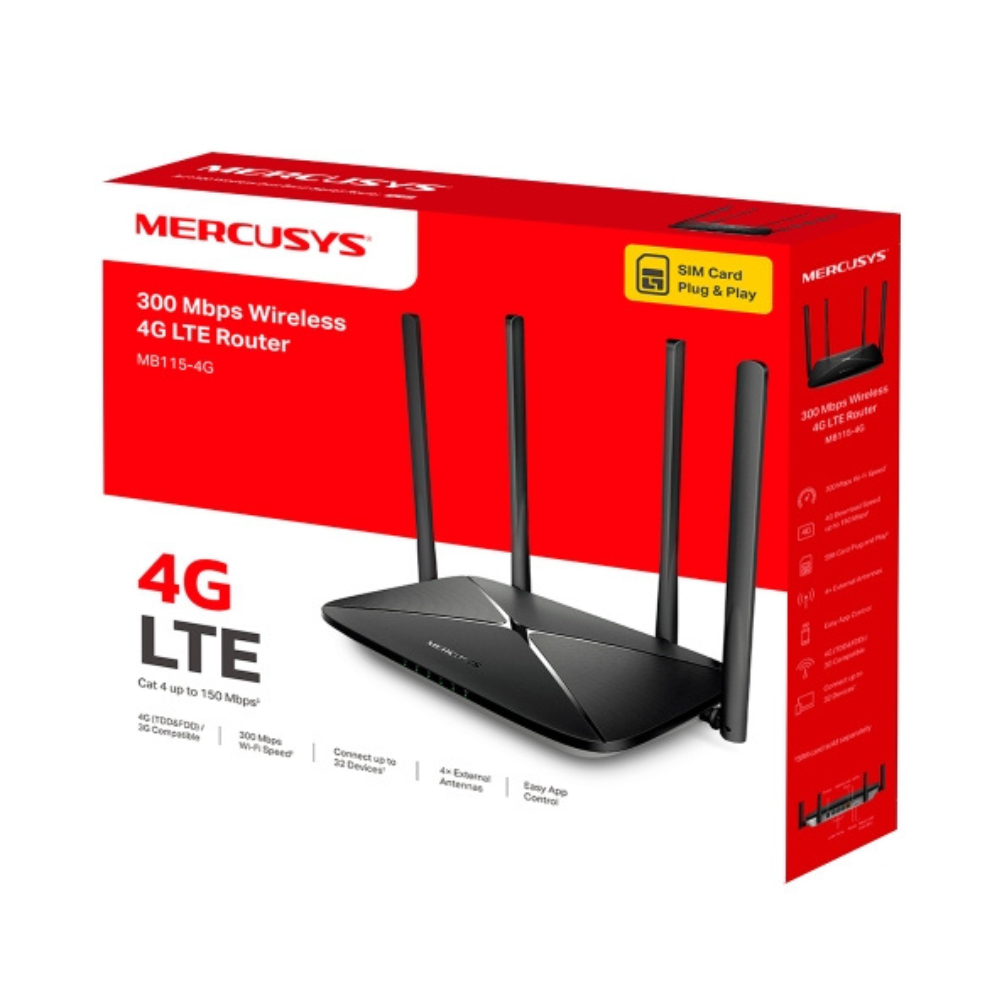MERCUSYS MB115-4G 300Mbps Wireless N 4G LTE Router