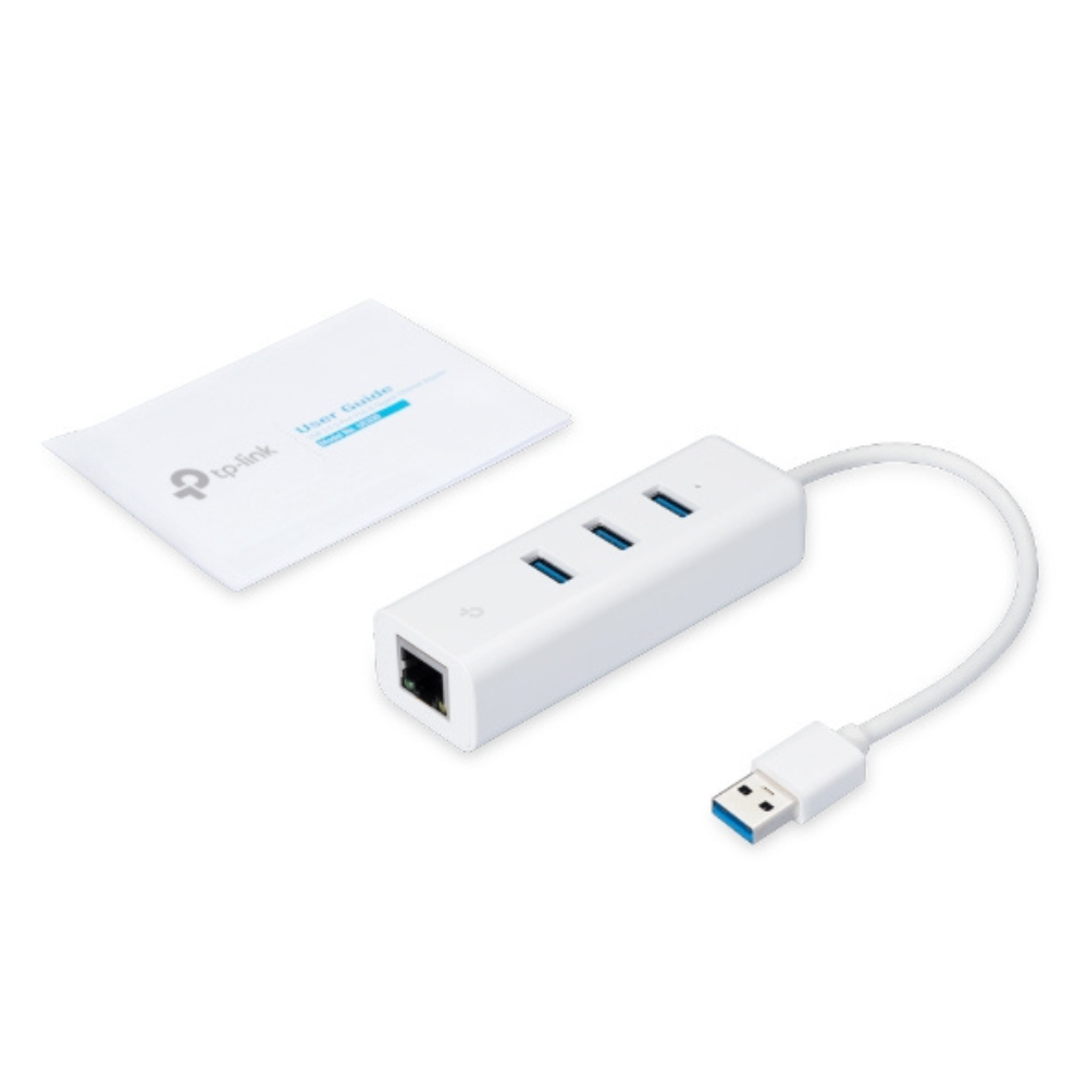 TP-Link UE330 USB 3.0 to 3-Port Hub & Gigabit Ethernet Adapter - Image 2