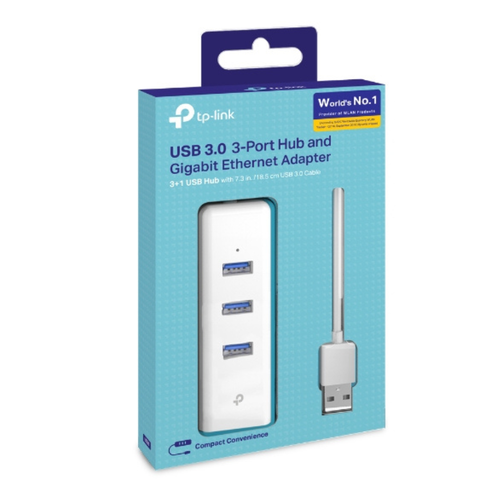 TP-Link UE330 USB 3.0 to 3-Port Hub & Gigabit Ethernet Adapter