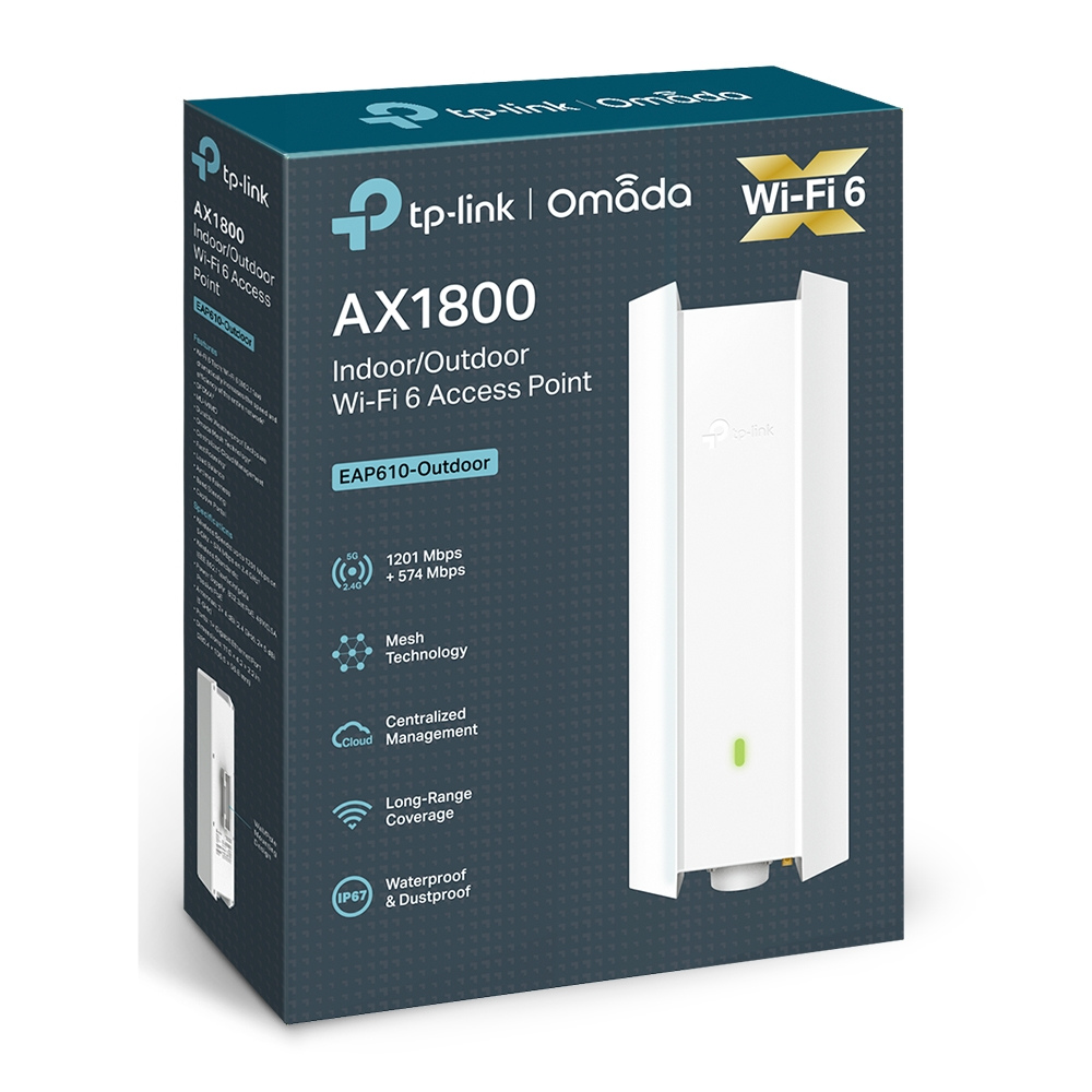 TP-Link Omada EAP610-Outdoor AX1800 Indoor/Outdoor Wi-Fi 6 Access Point