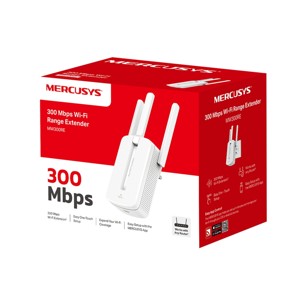 MERCUSYS MW300RE 300Mbps Wi-Fi Range Extender