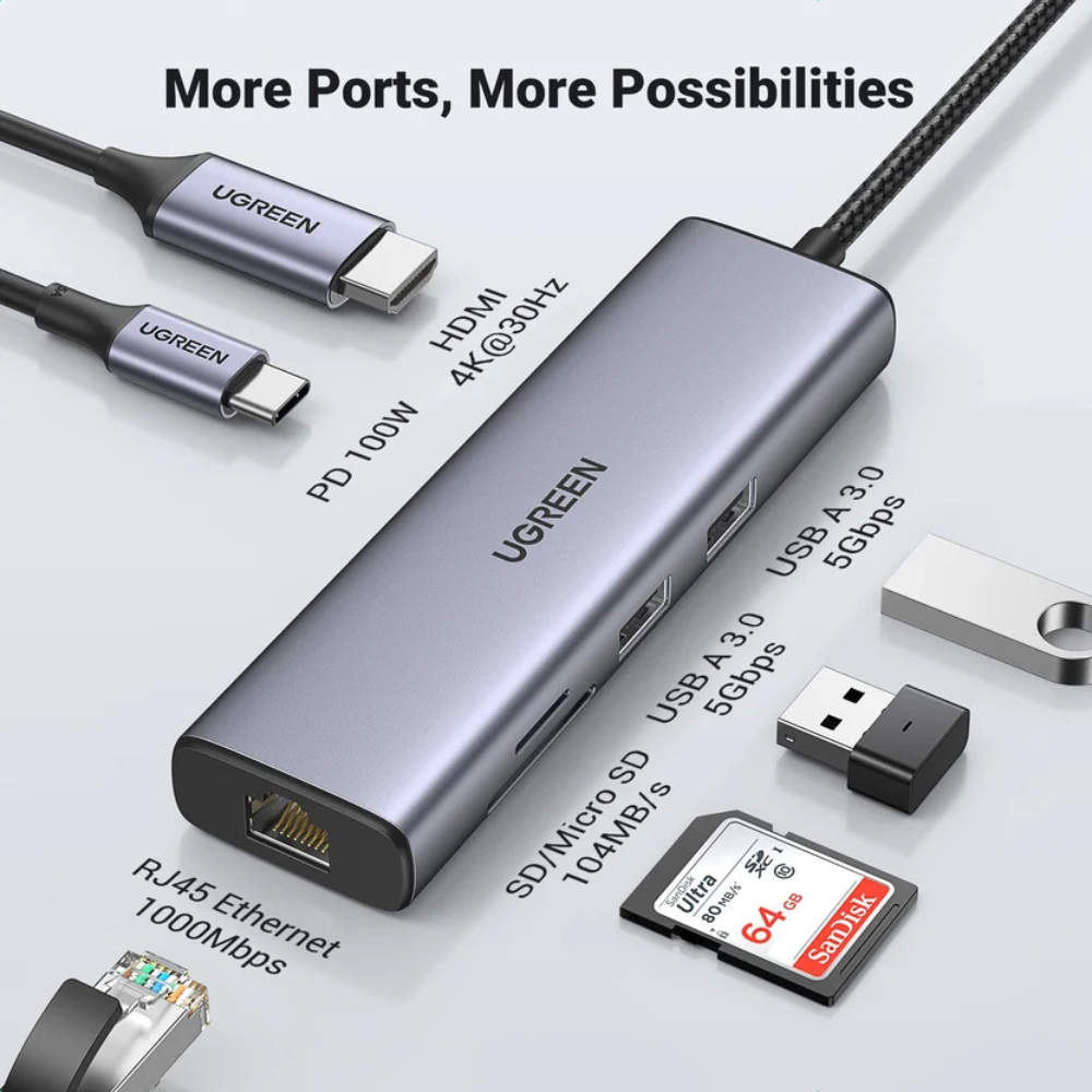 UGREEN CM498 7-in-1 USB-C Docking Station in Nairobi - Image 2