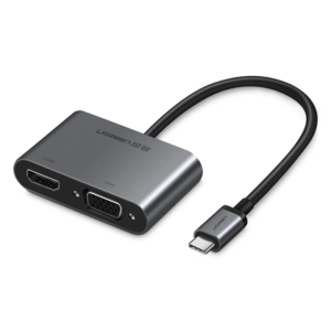 UGREEN CM162 4 -In -1 USB-C to HDMI + VGA +USB 3.0 Adapter with PD(100W)-Space Gray
