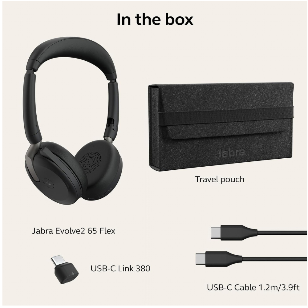 Jabra Evolve2 65 Flex MS Stereo Headset - Image 2